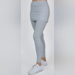 NWT Sofibella XS Women's UV Staples Warmer Skirt Legging Skort Stone Tennis Golf